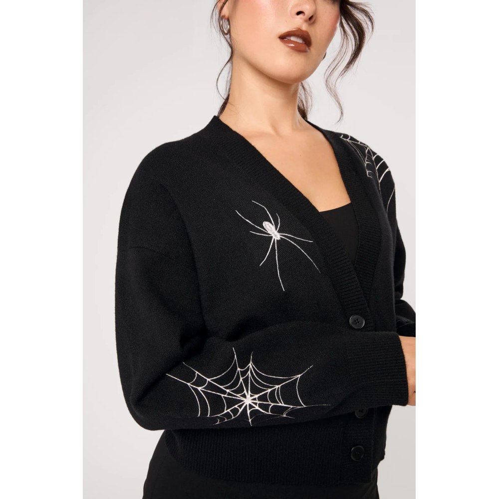 Hell Bunny - Spooked Cardigan - Zwart/Wit